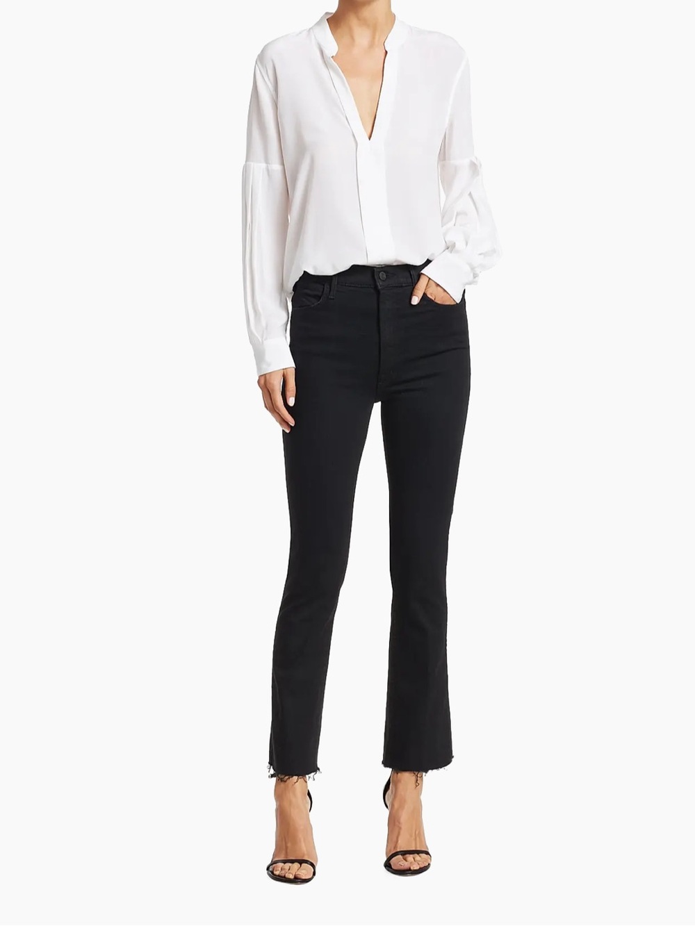 MOTHER The Hustler High Rise Ankle Fray Jean